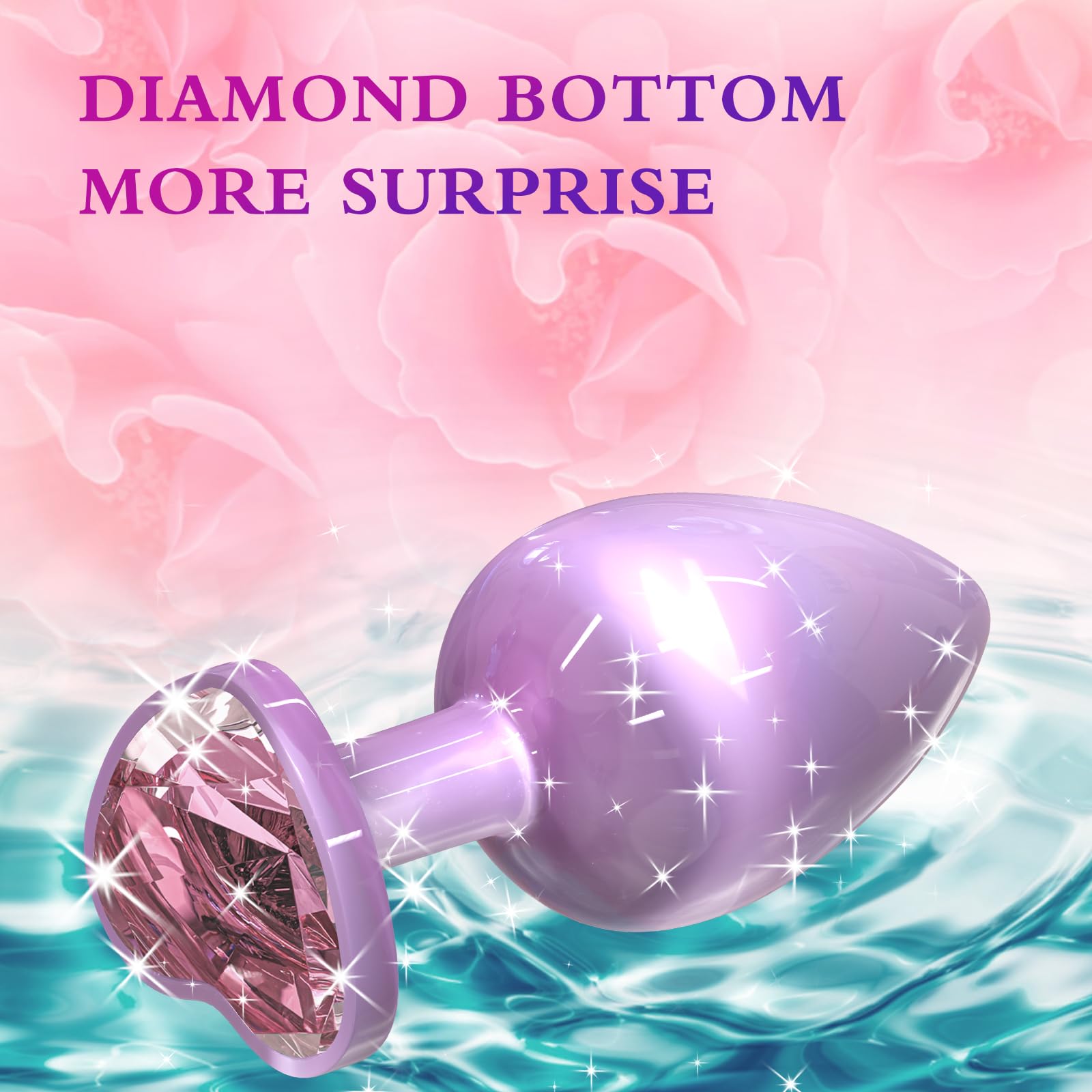 Anal Plugs Small Butt Plug for Beginners,Adult Aanl Toys with Heart-Shaped Jewelry Base,G Spot Sex Toy Anal Sex Adult Toy for Beginner Adult Unisex Women and Men Couple (Small Pink)