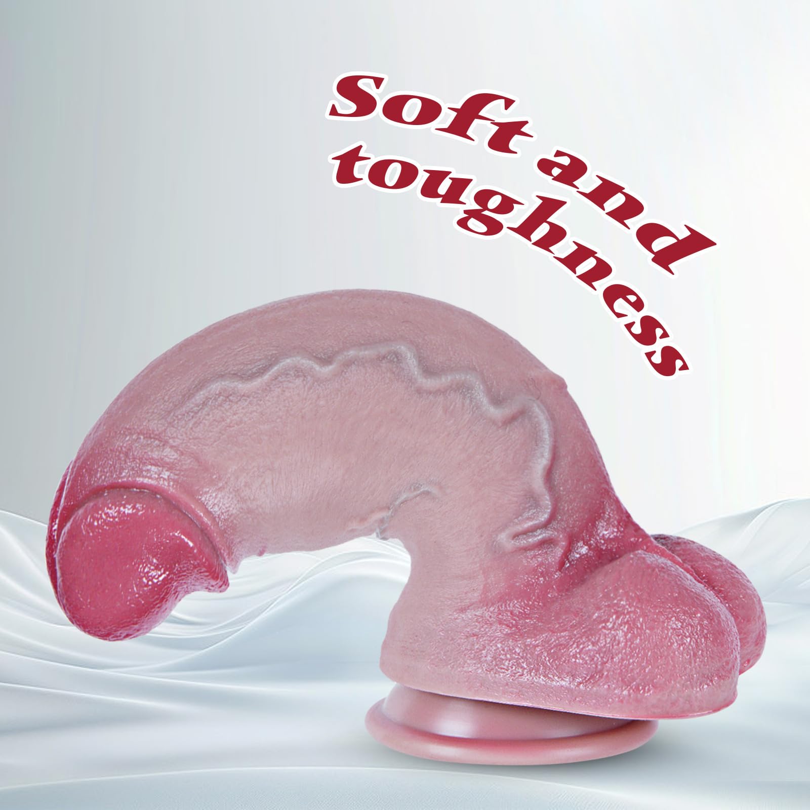 6.9 Inch Realistic Small Thick Dildo,2 Inch Diameter Wide Dual-Density Silicone Dildo with Big Suction Cup for Anal/G-Spot Stimulating,Cute Beginner Anal Dildo,Realistic Skin Feel for Men & Women