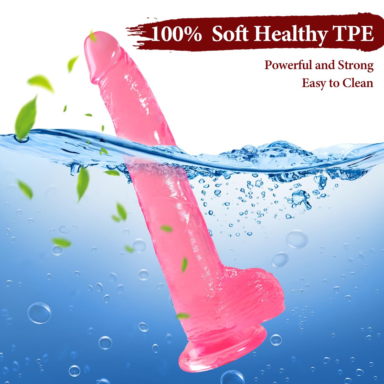 Big Dildo, 11.61 Inch Thick Dildos Lifelike Skin-Touching Feeling, Soft Pink Dildo with Strong Suction Cup, Big Size G-spot Penis Sex Toys for Advanced Women and Men Players
