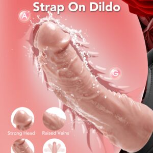 Strap on Dildo Adult Toys – UTIMI Strapon 3 Removable Realistic Silicone Dildos Consoladores Wearable Dildo Pants G-Spot Stimulator Strap on Harness for Women & Lesbian Couples Sex Toys