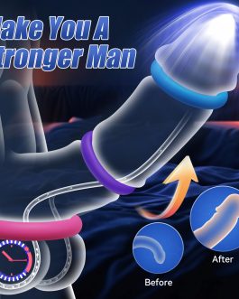 Cock Ring Male Sex Toy – Colored Penis Ring 85kg Tension Silicone Cock Ring Couples Sex Toys Kit with 3 Pcs Different Sizes for Penis Stretcher Enlarger Long Lasting, Adult Sex Toys for Men or Couples