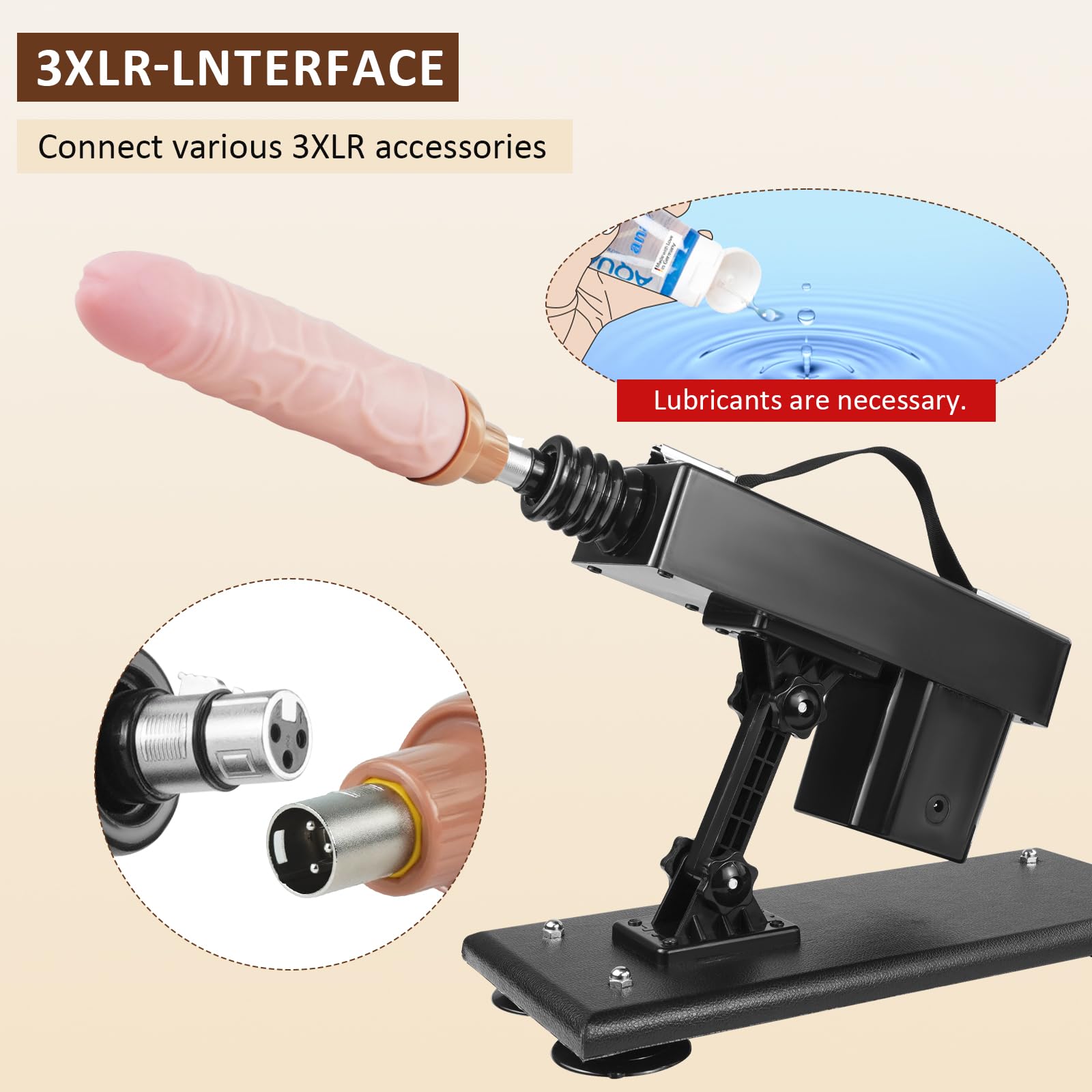 ANNGEOK Sex Machines Dildo Machine Thrusting Machine Automatic Sex Machine for Men and Women Sex Toys Machines Devices Automatic Dildo Thrusting Sex Machine with Sex Machine Attachments (Deep-Black)