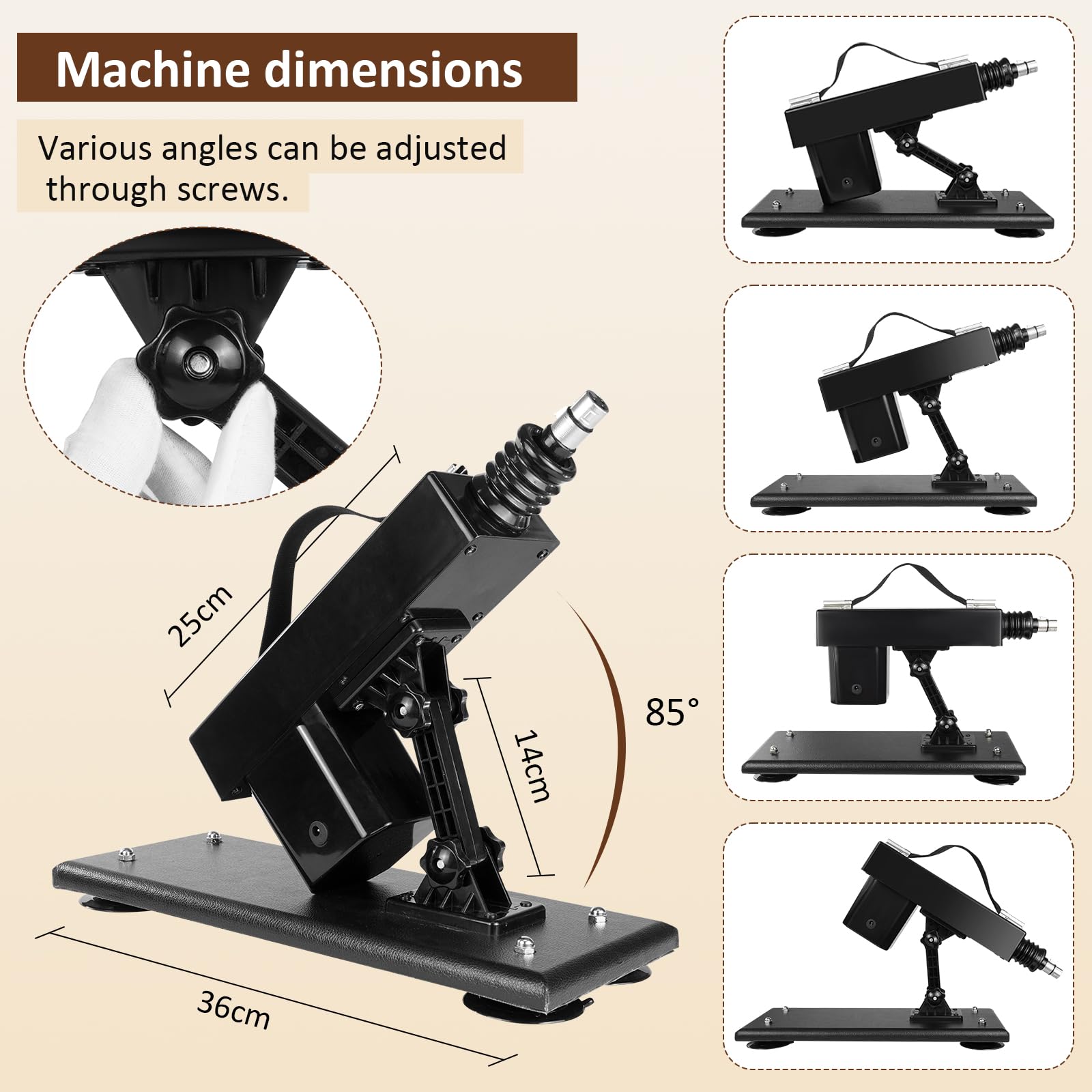 ANNGEOK Sex Machines Dildo Machine Thrusting Machine Automatic Sex Machine for Men and Women Sex Toys Machines Devices Automatic Dildo Thrusting Sex Machine with Sex Machine Attachments (Deep-Black)
