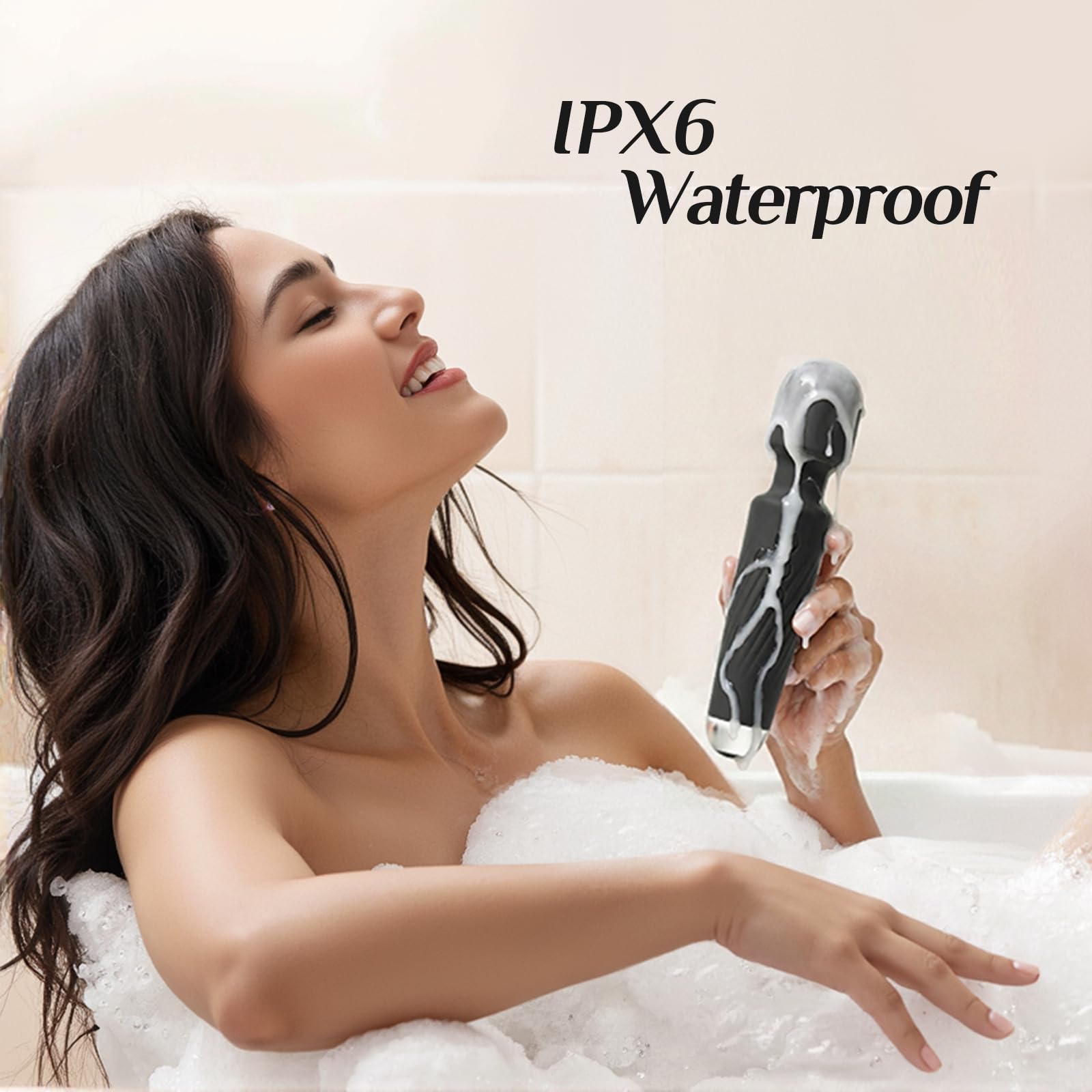 Vibrator Wand Vibrators | Sex Toys Vibrator Dildo for Women | Adult Toys with 20 Patterns & 8 Speeds, USB Rechargeable Vibrating Clitoral Stimulator Sex Toy | Gifts for Women (Black)