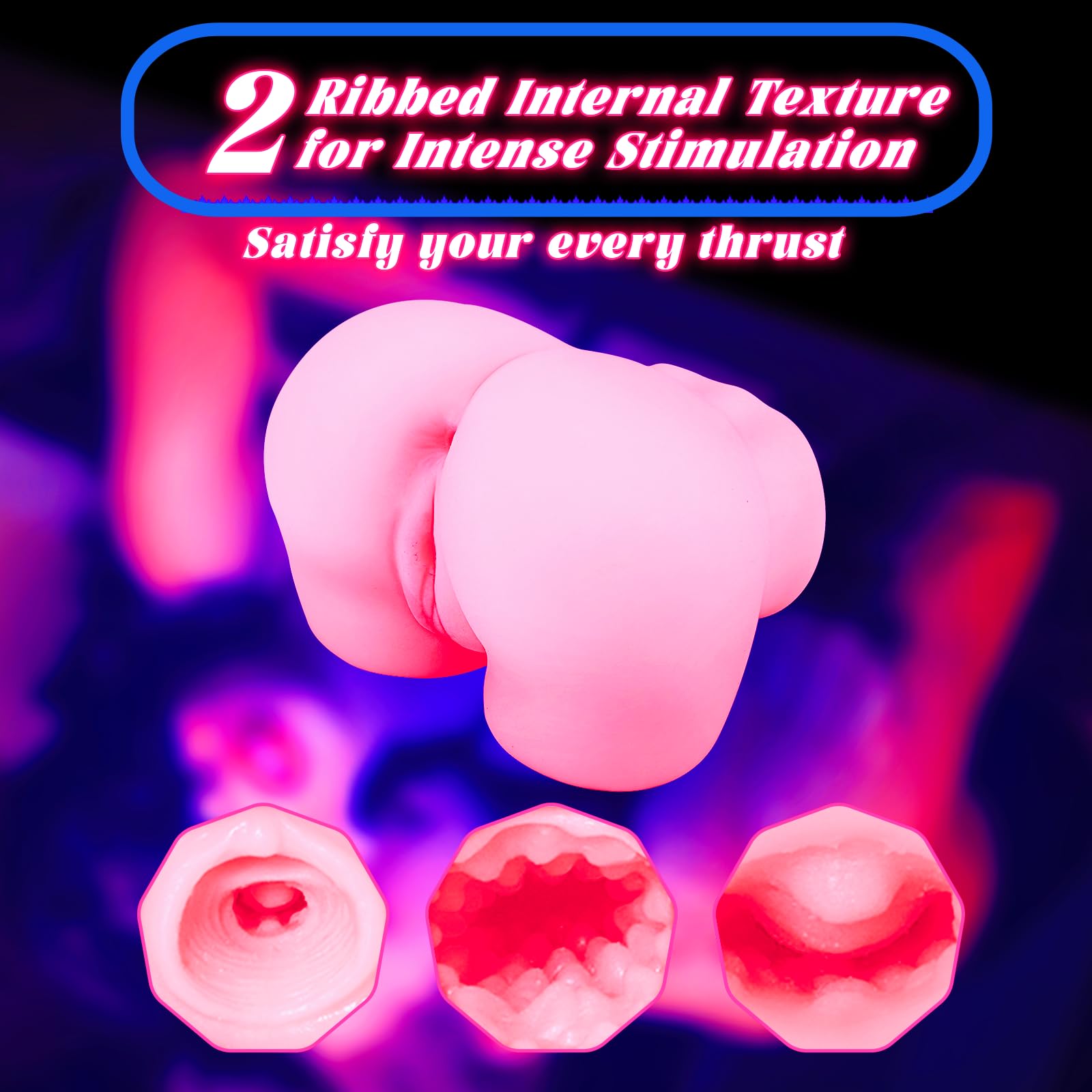 1.5LB Male Masturbator, Sex Dolls for Men Pocket Pussies Realistic Adult Sex Toys Entry-Level Ass Lifelike Soft Butt with Vagina and Anal Channel for Several Sex Positions