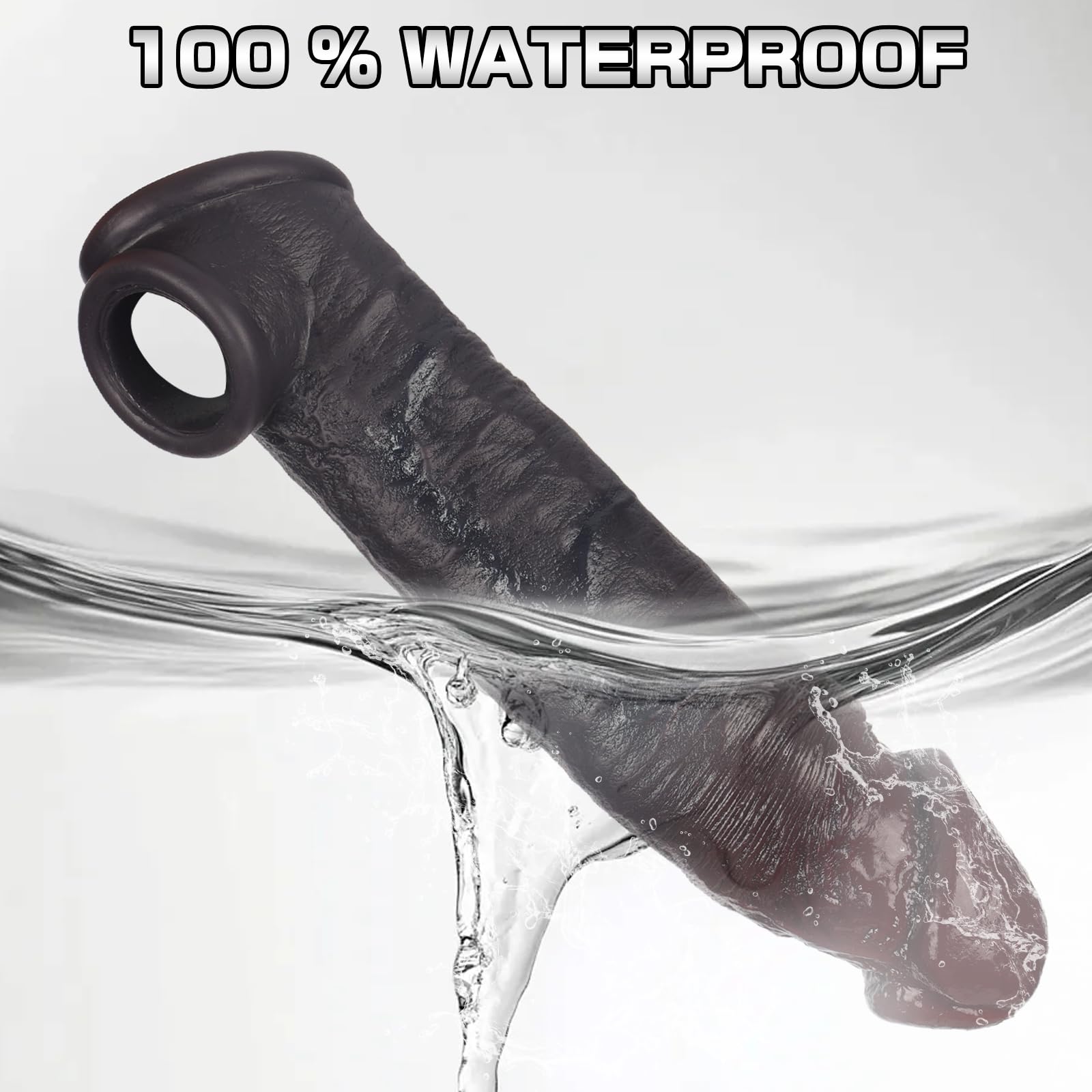 Adult Realistic Liquid Silicone 8.3in Penis Sleeve,Reusable Cock Extender for Men,Penis Sleeve Enlarger Set,Male Powerful Boost Confidence Pleasure Delay Ejaculation Stronger Erection Sex Toys(Brown)