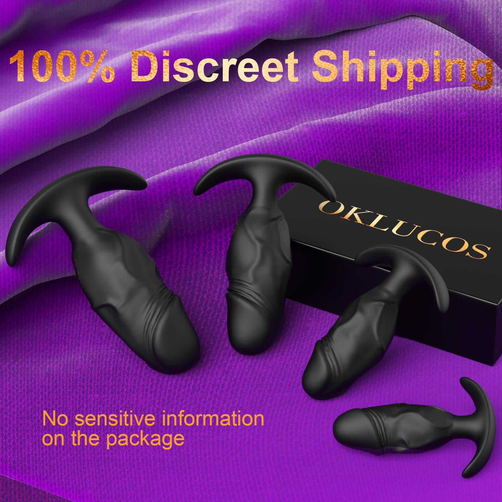 4PCS Anal Plug Set Sex Toys for Men & Women, Silicone Butt Plugs with Flared T-Bar Base for Secure Long-Term Wear, Waterproof & Odorless Training Kit for Beginners to Advanced, Easy to Clean