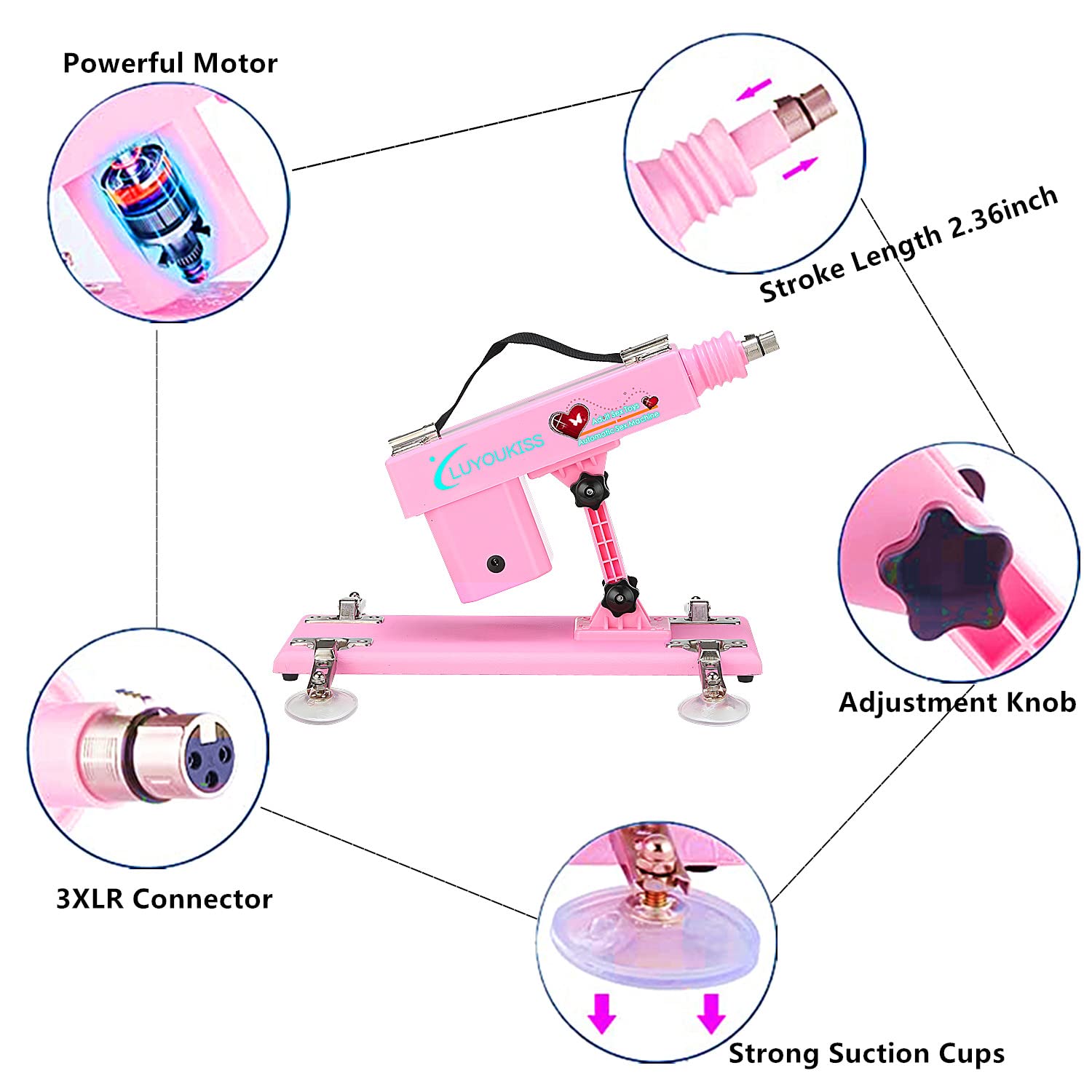 LUYOUKISS Automatic Sex Machine for Women, Adult Sex Machine Thrusting Dildo Women Masturbation, Adjustable Vaginal Anal Machine Device Sex Love Machine
