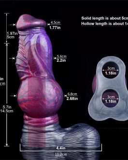 ZEEHUU Monster Penis Extender Sleeve with Cock Ring: Male Penis Sleeve Enlarger Silicone Penis Cover Adult Sex Toy, Knot Penis Sheath for Men (Purple)