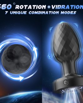 360° Tornado Swiveling Light Up Butt Plug – Powerful Vibrating Butt Plug Woman Adult Sex Toys App Remote Control with 8 Vibration Modes, Led Anal Butt Plug Couple Sex Toy for Female Women Couples