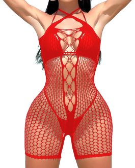 Sexy Lingerie for Women Naughty Fishnet Lingerie Set Bodysuit Outfits Erotic Sheer Mesh Teddies
