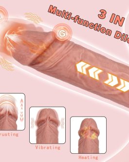 8.9″ Thrusting Vibrator Dildo- Remote Control G Spot Dildo with 5 Vibrating & 3 Thrusting Modes Realistic Dildos with Strong Suction Cup Clit Anal Stimulation Sex Toys for Women Couple Adult Game