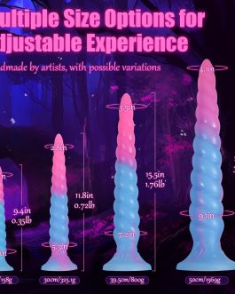 Anal Sex Toys Monster Dildo – 9.4″ Long Butt Plug, Anal Toy for G-spot and Prostate Massager, Anal Plug with Strong Suction Cup, Luminous Fantasy Dildo for Men and Women
