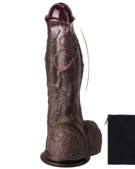 8.5 Inch Realistic Black Dildo, BBC Curve Dildos with Suction Cup for Hands-Free Play, Silicone Big Huge Thick Dildo for G Spot and Anal Play, Adult Sex Toys for Women Men Couples Sexual