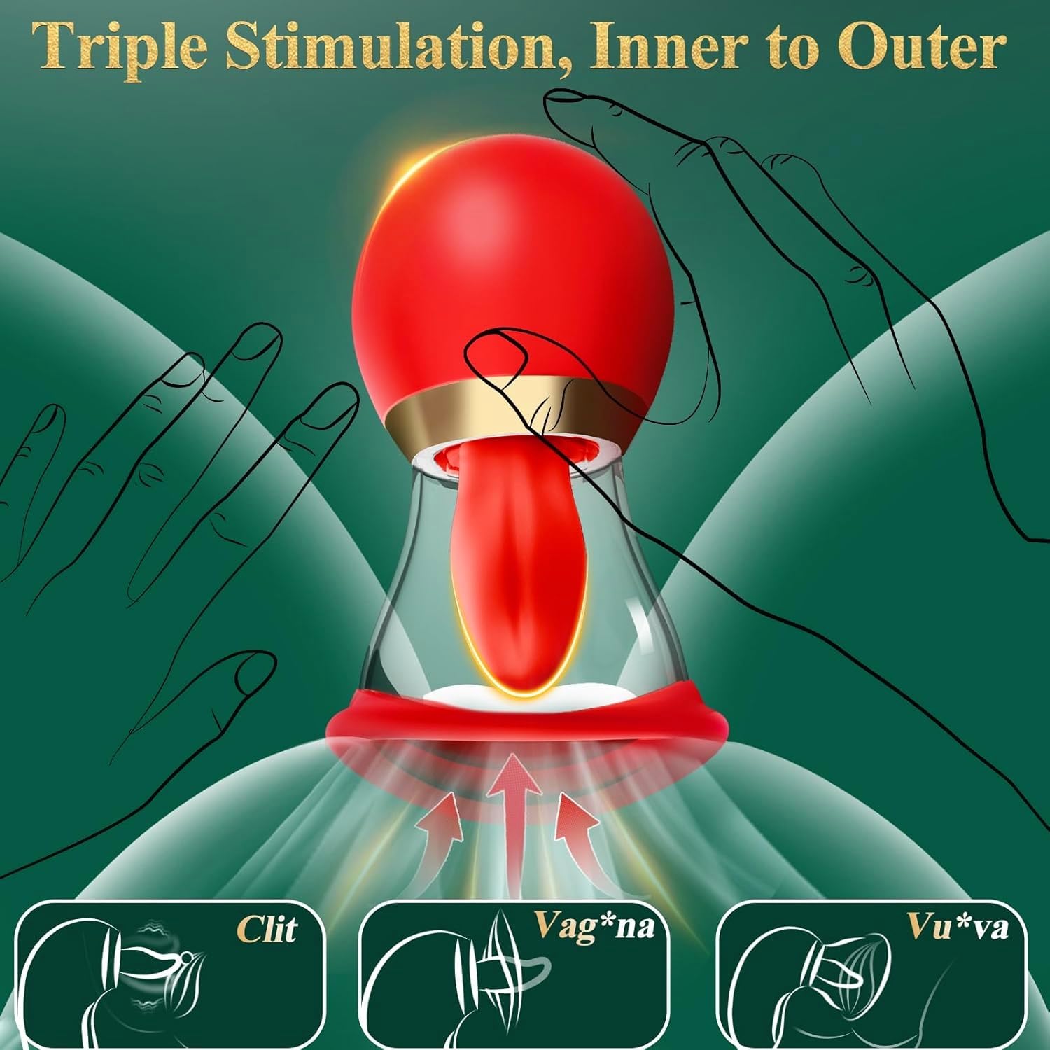 Gasevimo Vibrator Sex Toys for Women - 5IN1 AI APP Rose Toy Adult Toys Sucking Vibrator, 3 Sucking, 9 Tongue Licking & Vibrating Sex Toy, 2 Removable Cup LCD Display Clitoral Vibrators Sex Novelties