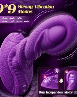 Monster Dildo Vibrator Sex Toys – Sit and Ride Fantasy Tentacle Dildo 9+9 Vibration Modes for Women and Men Sex Machine, Adult Toys with Dual Motors for G Spot, Strong Suction Cup