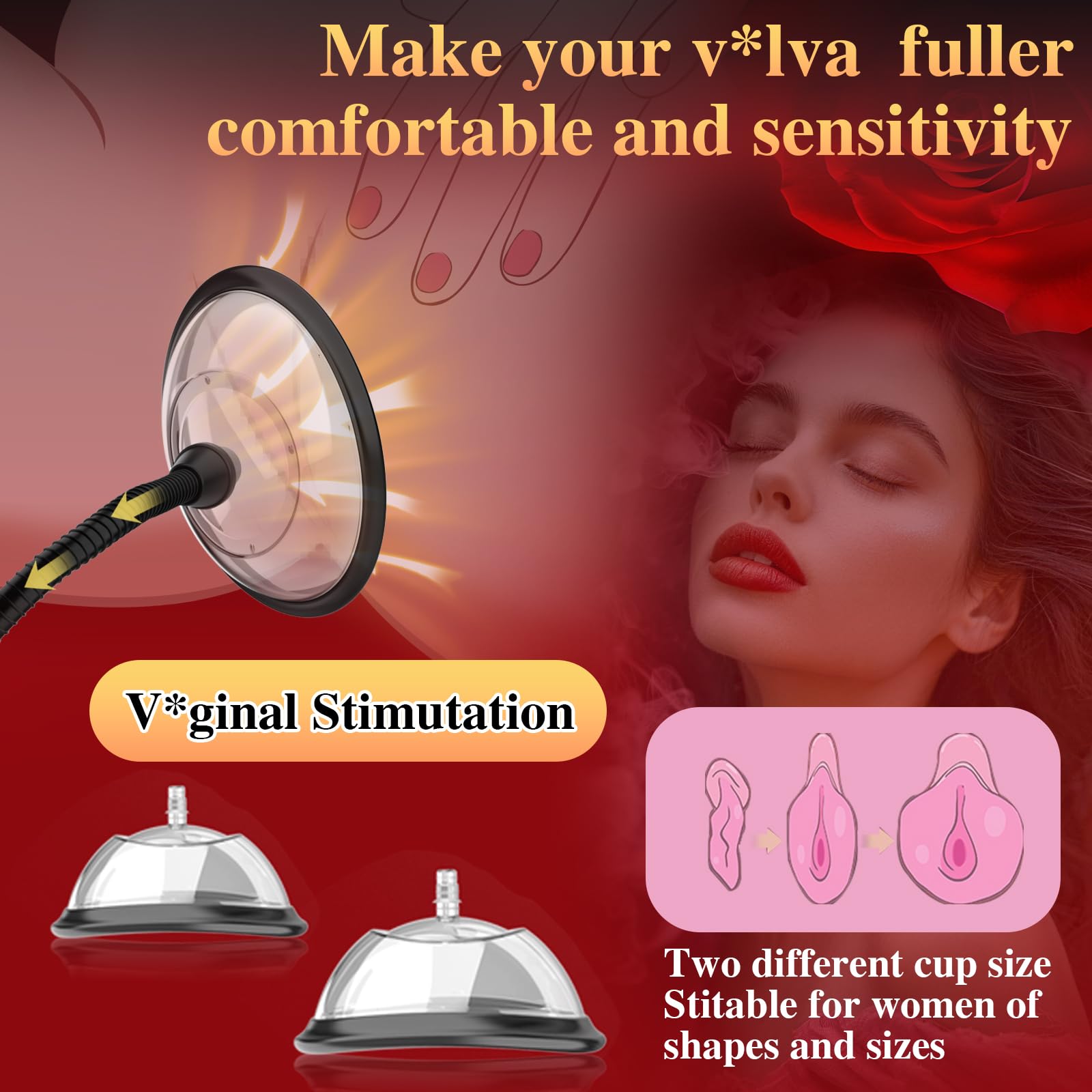 XIABALE Penis Vacuum Pump Pussy Pump Set,Manual Penis Enlarger Enlargement Extend Pump Air Pressure Device, Clitoral Pump Vagina Pumps Sexual Pleasure Suckers Tools for Couples