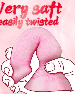 7″Beginner Dog Knot Small Dildo,Realistic Silicone Animal Dildo With Strong Suction Cup, Fantasy Monster Colorful Creature Thin Pink Dildos, Wolf Penis Anal Plug Sex Toy For Women Men Couple Play Game