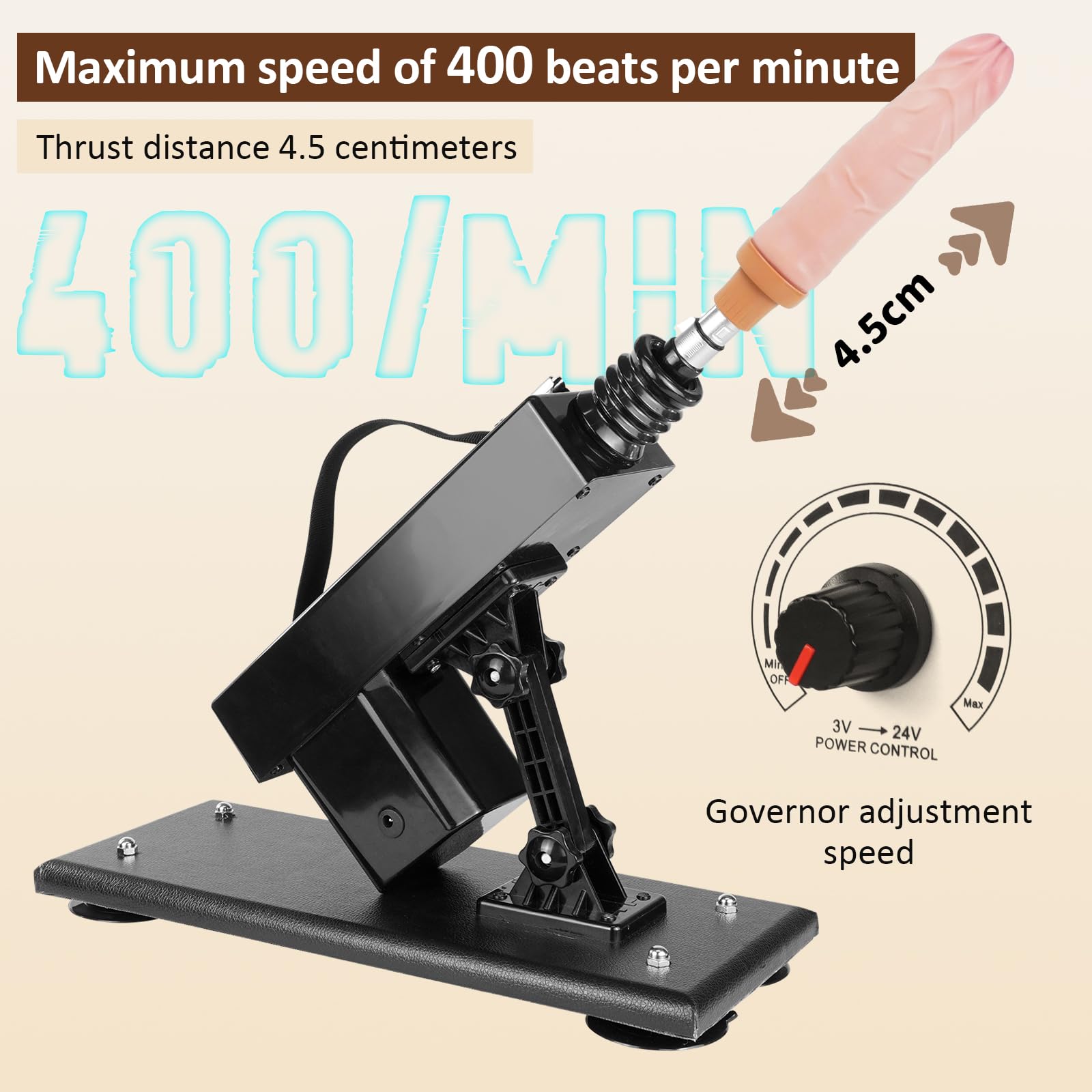 ANNGEOK Sex Machines Dildo Machine Thrusting Machine Automatic Sex Machine for Men and Women Sex Toys Machines Devices Automatic Dildo Thrusting Sex Machine with Sex Machine Attachments (Deep-Black)