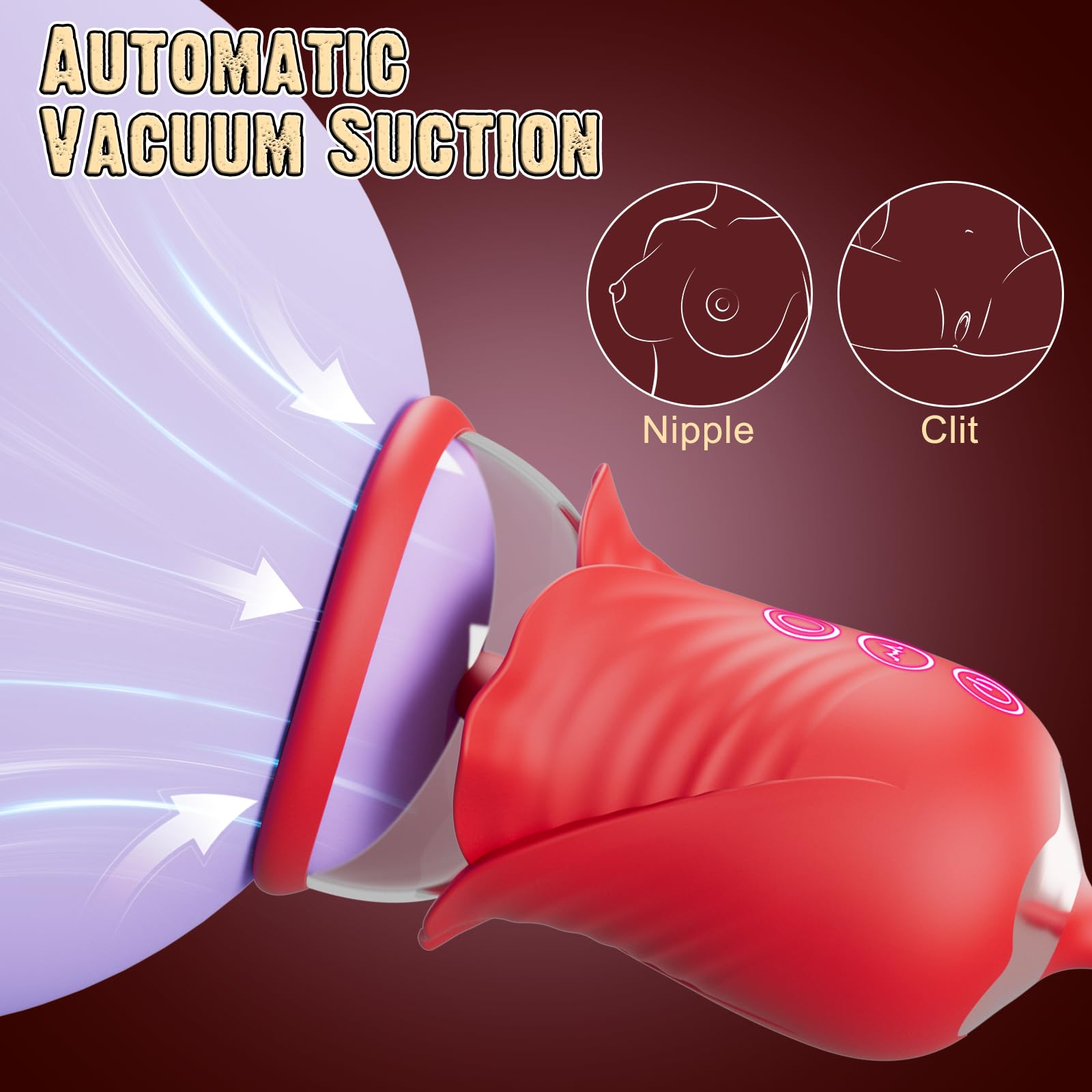 Women Sex Toy Sucking Vibrators - Clitoris Vagina Pussy Pump Tongue Vibrators for Women Quick Sexual Pleasure, 5 & 10 Modes, Female Couple Sex Toy & Games