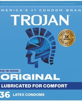 TROJAN ENZ Lubricated Condoms, Latex Condoms For Contraception and STI Protection, America’s Number One Condom, 36 Count Value Pack