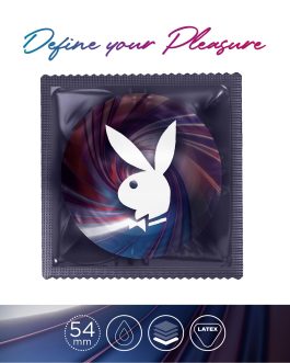 PLAYBOY Condoms Spin-ON, Double Spiral Premium Lubricated Condoms – 12 Count
