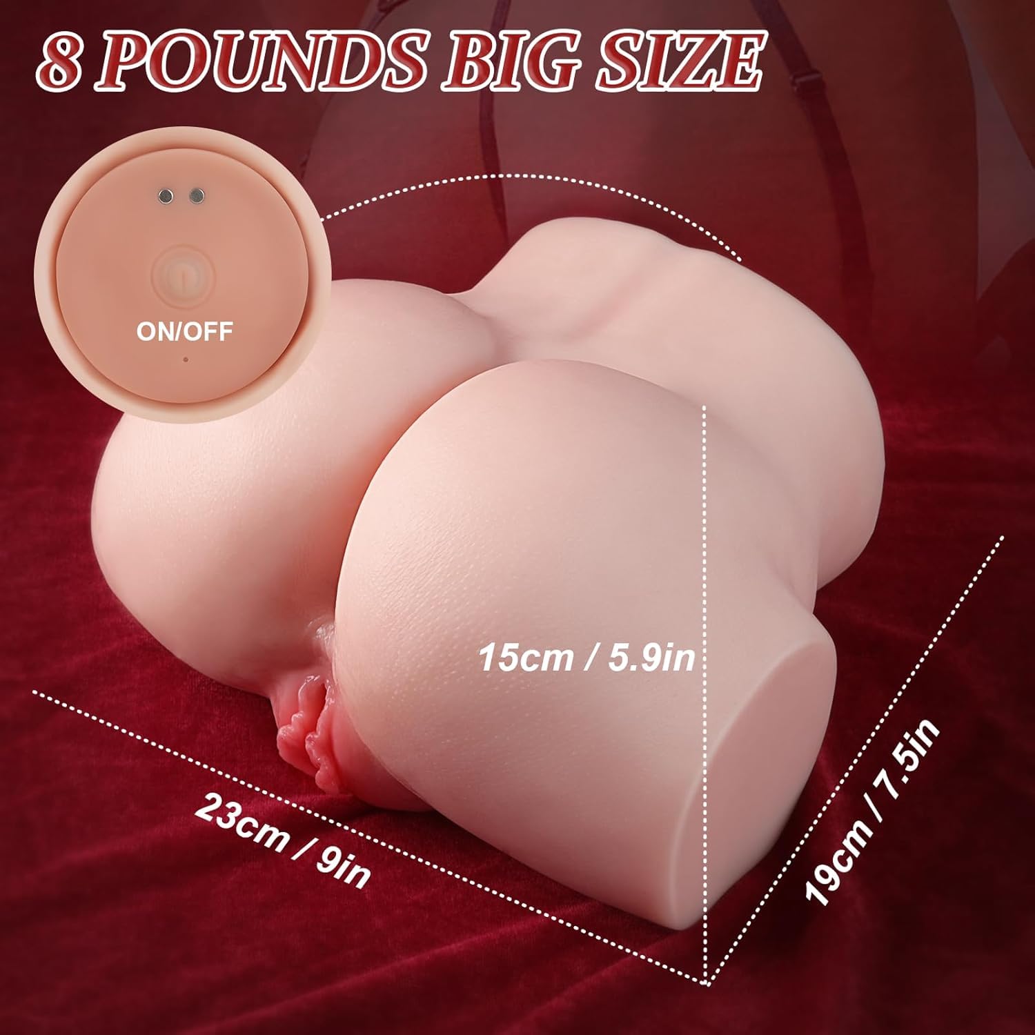 3 Sucking & Vibrating Sex Doll Male Sex Toys - Pocket Pussy Automatic Male Masturbator Lifelike Stroker Ass with Vagina Anal Sex Channel, Mens Adult Sex Toys Handsfree Masturbator for Men, 8 LB