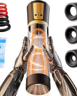 Male Penis Pump Sex Toys, Automatic Enlargers & Extend Pump for Men with 5 Training Modes, Adult Toys for Men Electric Penis Entender Erection Pumps, Sex Toys – Pumps & Enlargers (6 Cock Rings)