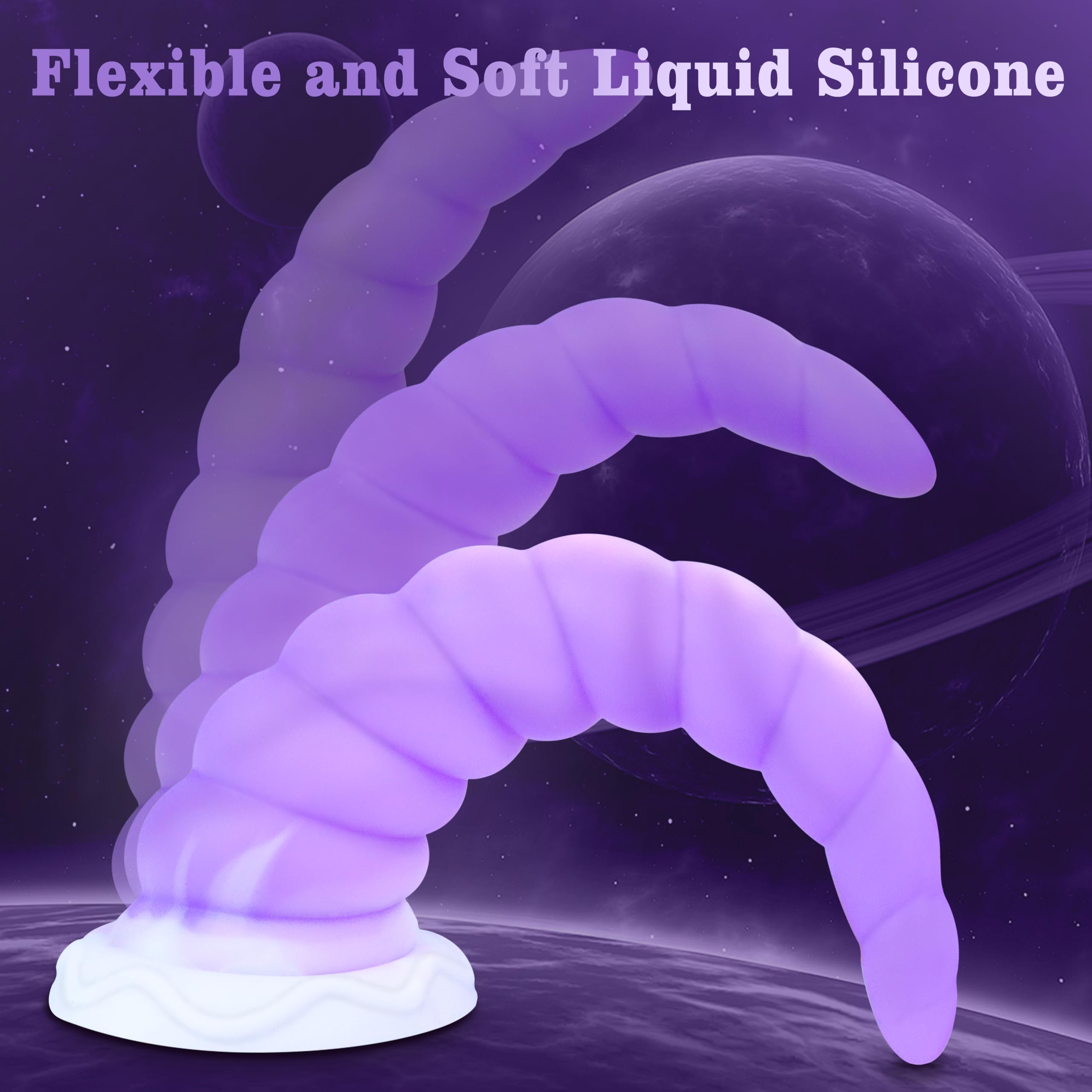 7.68in Silicone Anal Stretcher Spiral Butt Plug, Soft Trainer Dildo with Strong Suction Cup for Hands-Free Play, Adult Sex Toys Woman Men Sex Gifts for Beginners Couples, Anus Dilator Masturbator