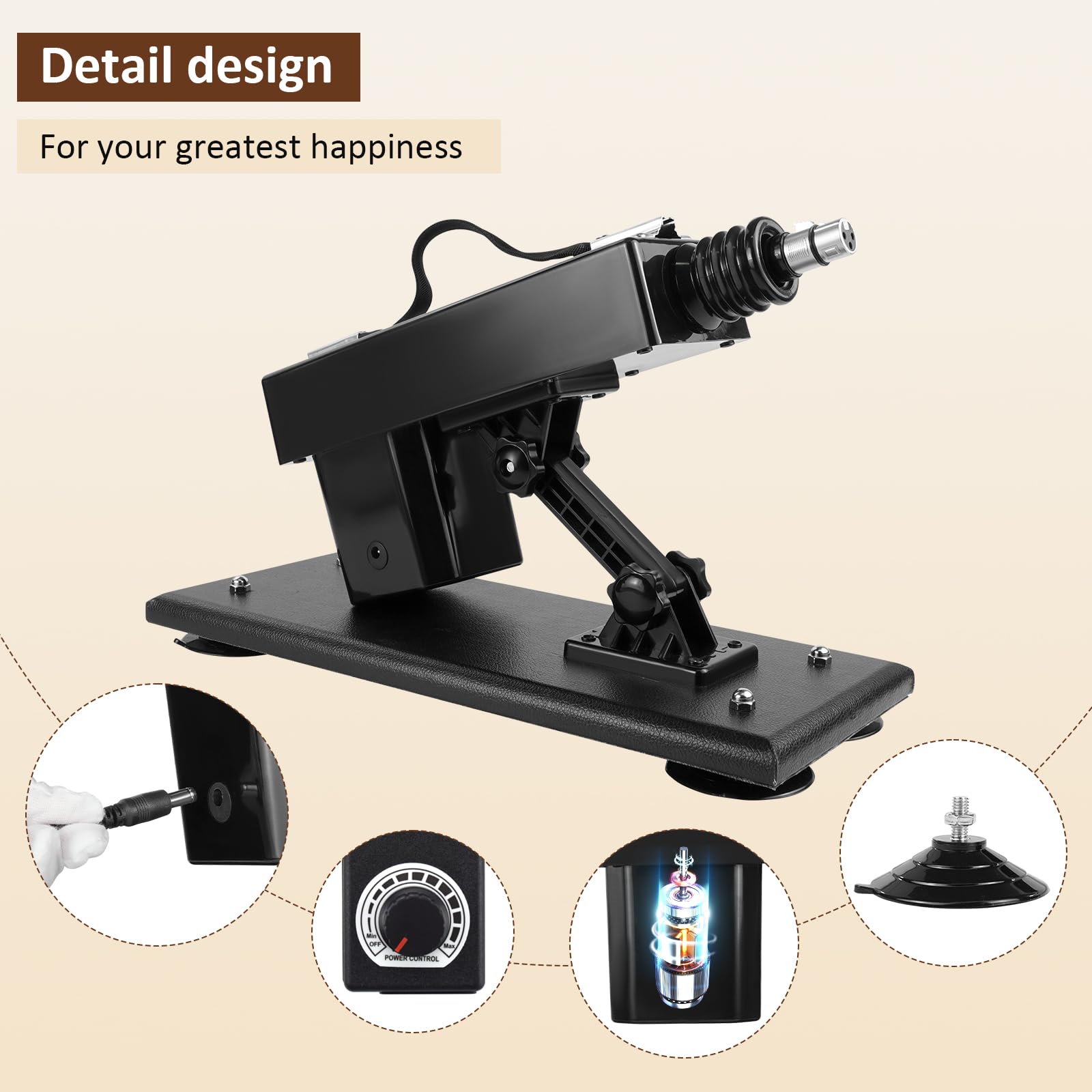 ANNGEOK Sex Machines Dildo Machine Thrusting Machine Automatic Sex Machine for Men and Women Sex Toys Machines Devices Automatic Dildo Thrusting Sex Machine with Sex Machine Attachments (Deep-Black)