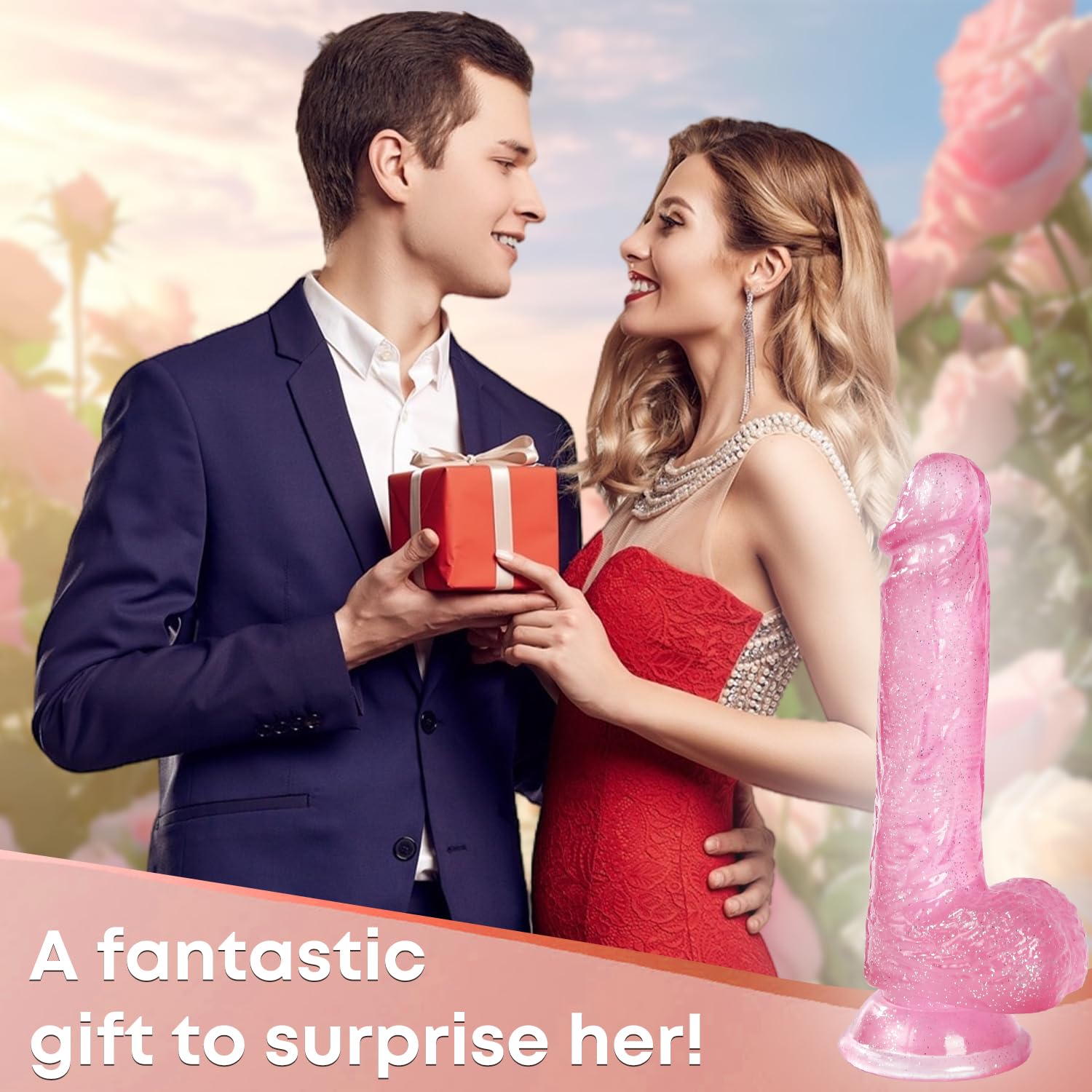 Women Sex Toys Realistic Dildos - 7.9” Strapless G Spot Dildos with Strong Suction Cup for Women Vaginal Anal Sex, Soft Lifelike Penis Dildo Male Female Couple Adult Anal Sex Toys & Games, Pink