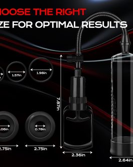 Penis Pump for Men Manual Penis Vacuum Pump with Pocket Pussy Sleeve Penis Enlarger and Extender for Male Enhancement Erection Booster and Sexual Pleasure Adult Sex Toy with Suction Sleeves