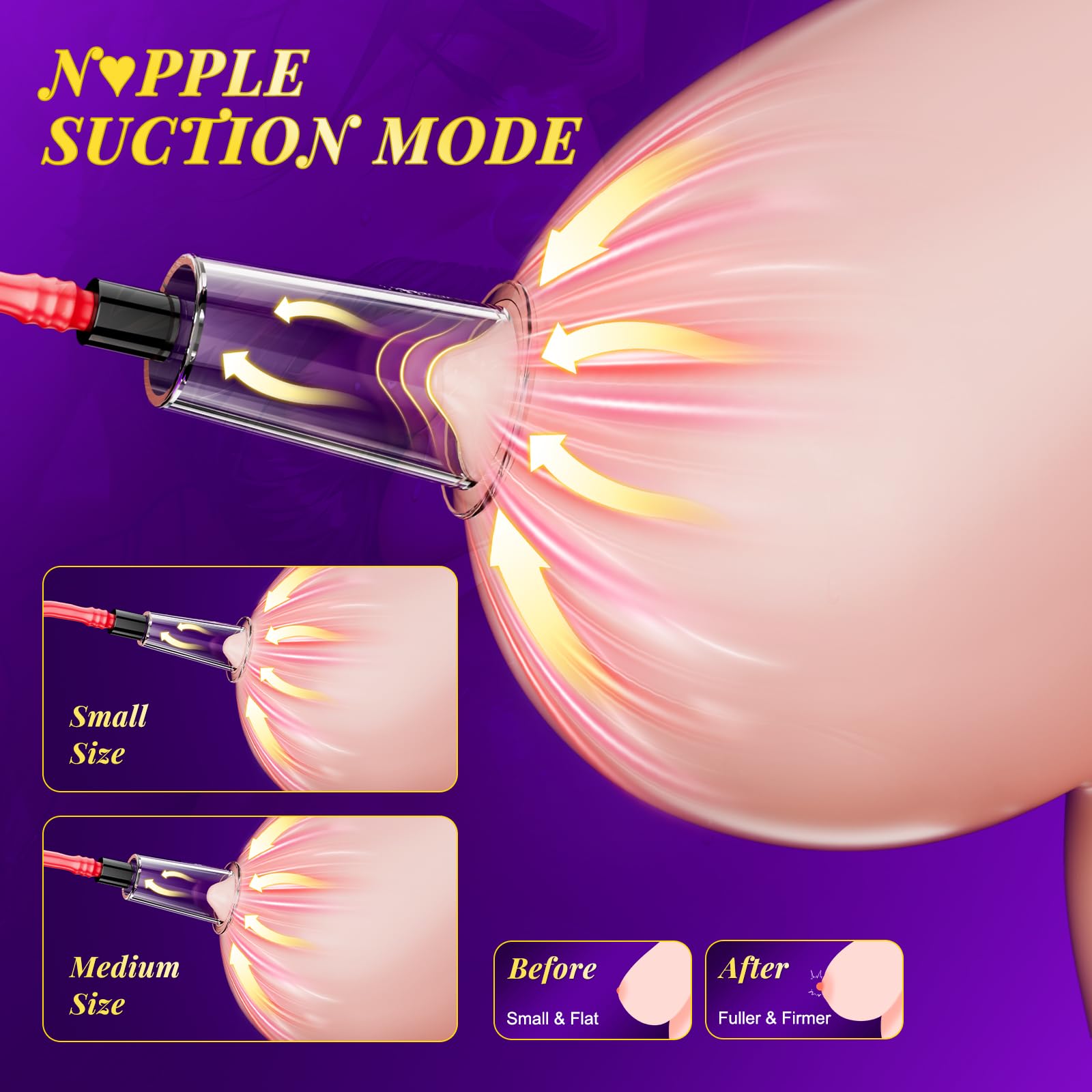 Pussy Pump Electric Rose Clitoral Pump - Vagina BDSM Nipple Sucking Toy for Women, 3 Suction Levels & 3 Modes Adult Sex Toys Pumps Enlargers, 2 Clit & 5 Nipple Suckers, Rose Toys Kit for Female Couple