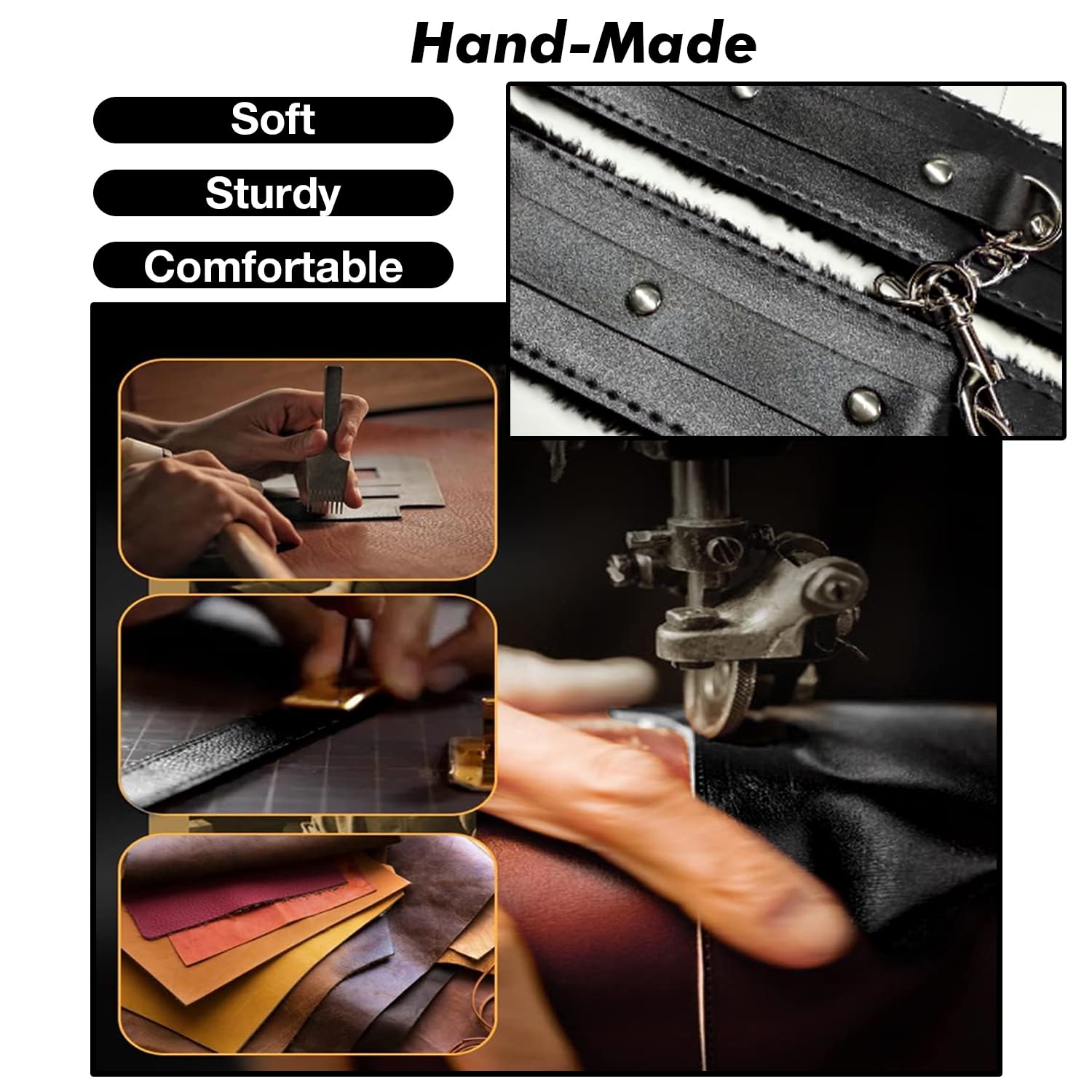 Sex Toys BDSM Restraints Dildo, 36Pcs Kit Bondage Gear and Accessories for Adult Women and Couples (Blcak)