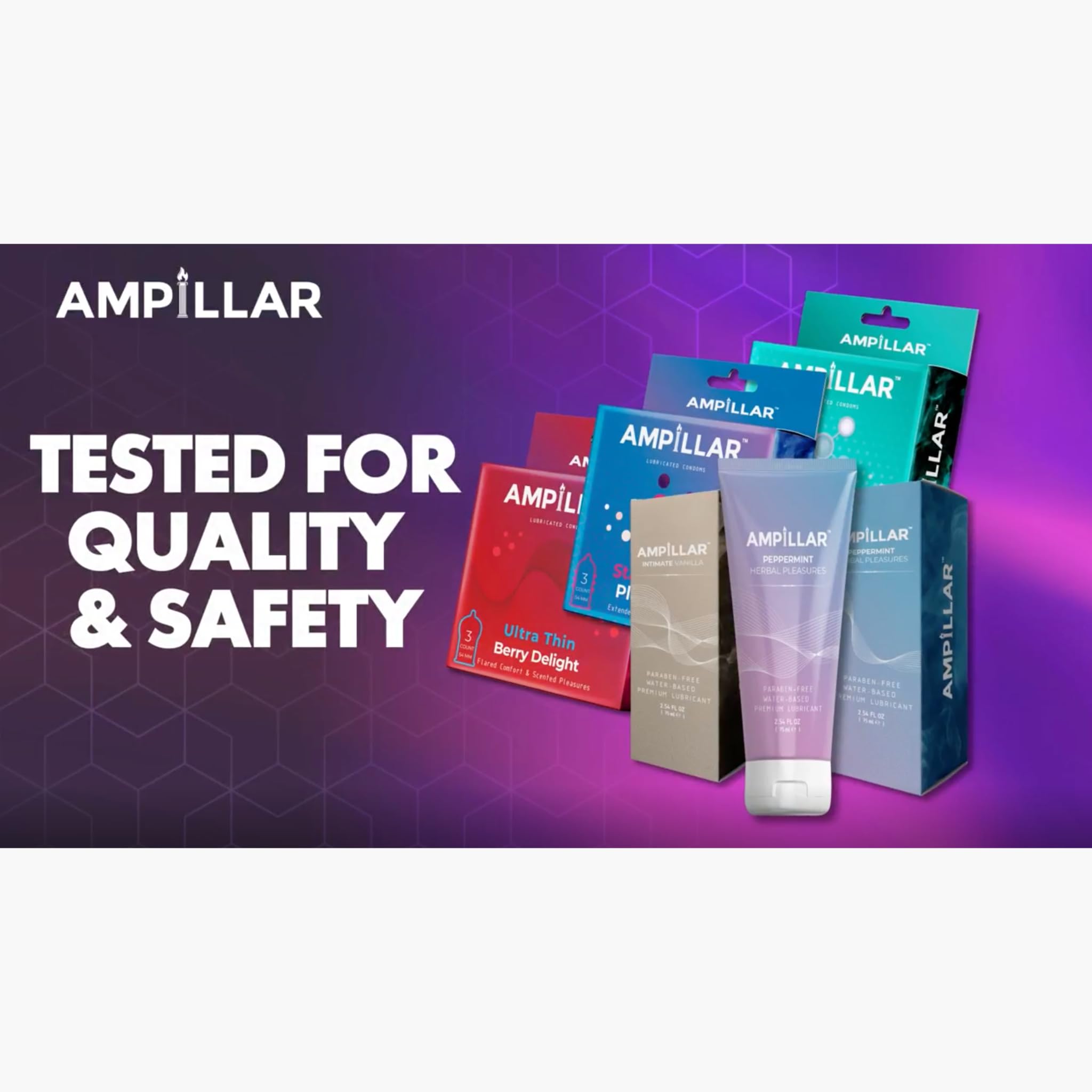 AMPILLAR Condoms Ultra Thin XL Gold, Extra Large Natural Feel Smooth Lubricated Condoms - 12 Count