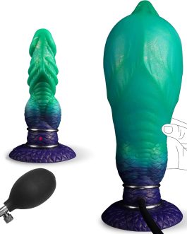 Monster Dildo Inflatable Fantasy Dildo with Adjustable Thickness, Huge Horse Dildos Inflatable Butt Plug Thick Anal Dildos with Strong Suction Cup, Adult Toys for Women Men