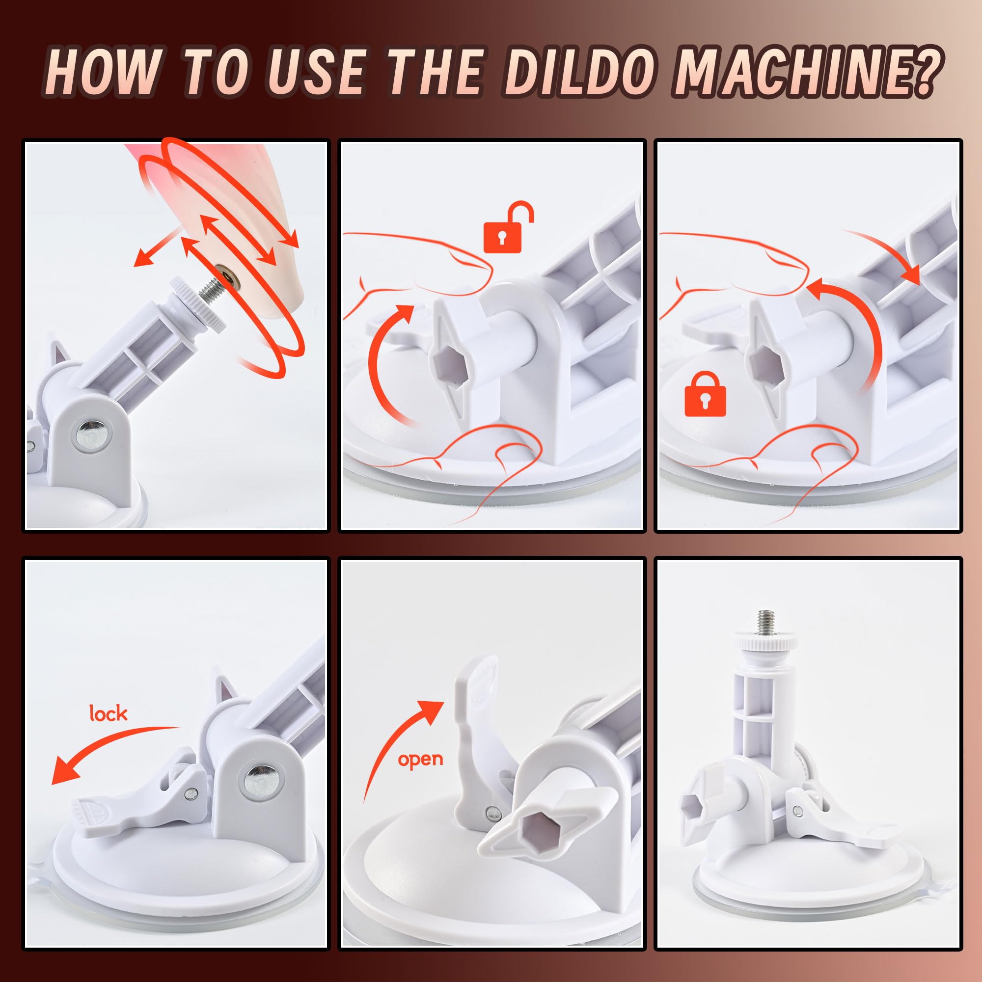 Sex Machine Thrusting Dildo Vibrator, Realistic Suction Cup Dildo Machine with 9 Vibrating & Thrusting & Heating Modes, Remote Control G Spot Anal Adult Sex Toys for Women Men Couples