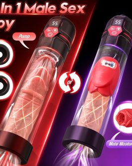 Sex Toys Electric Penis Pump – Male Sex Toys – Pumps & Enlargers Male Masturbator with 5 Suction Intensities & 7 Vibrating Modes, Dick Pump Penis Enlarger for Men Erection, Cock Pump with Pocket Pussy
