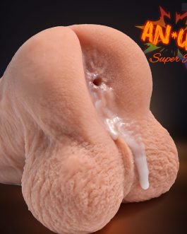 Anal Male Masturbator Sex Doll with Realistic Dildo Shape, Lifelike Pocket Pussies with Balls and Vein Anal Pussy Ass for Gay Men, Hollow Dildo Soft Male Stroker Ass Toy with 3D Texture Channel