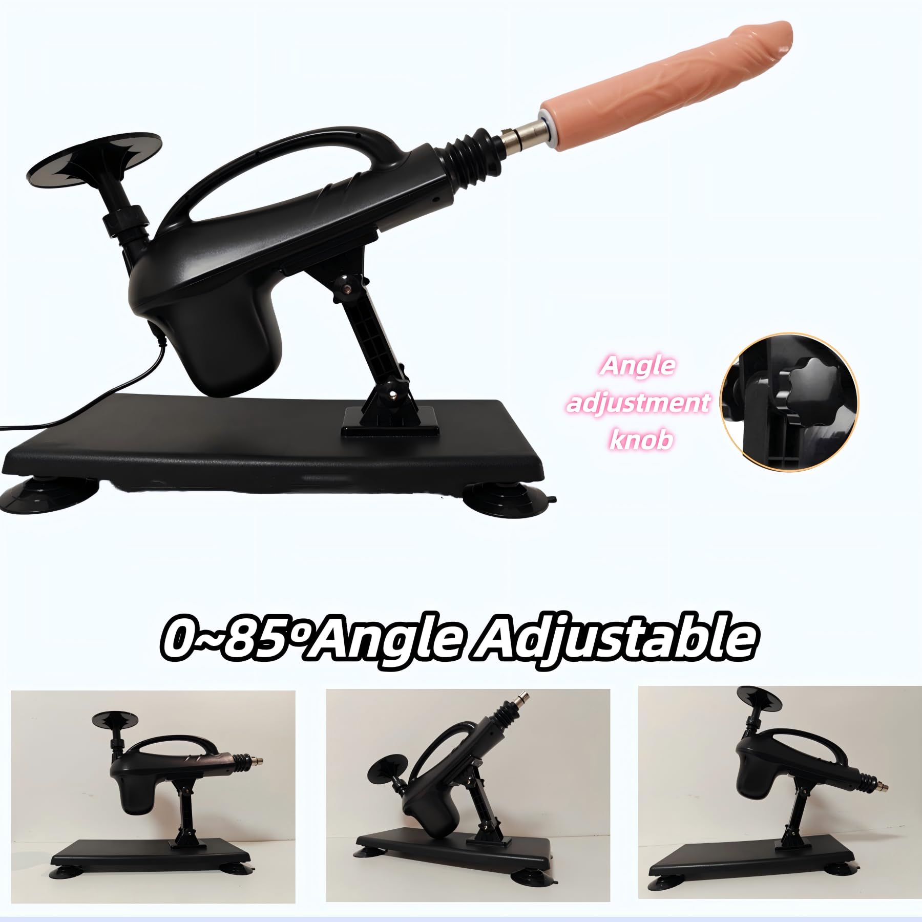AFKGMG Sex Machine for Women,Angle Adjustable Funk Machine, Hands Free Design Adult Toys, Portable Thrusting Dildo Machine with 8 Accessories