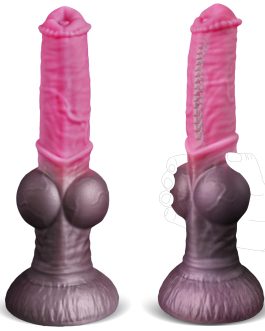 Horse Dildo Fantasy Monster Knot Dildo with Bendable Shaft, 9.4″ Huge Horse Cock Caine Dragon Dildos with Suction Cup, Massive Curved Animal Prostate G-Spot Anal Dildos Adult Sex Toys for Men Women