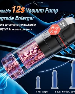 Mrgras Male Masturbator Penis Pump – Male Sex Toys for Men with Upgrade 12 S Vacuum Pump & 7 Thrusting Rotating Vibrating Sucking Licking LCD Adult Toys Mens Sex Toys Pocket Pussy Pumps & Enlargers