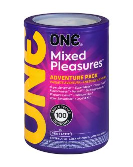 ONE® Condoms Mixed Pleasures | Variety Latex Condom Pack 100 Pack