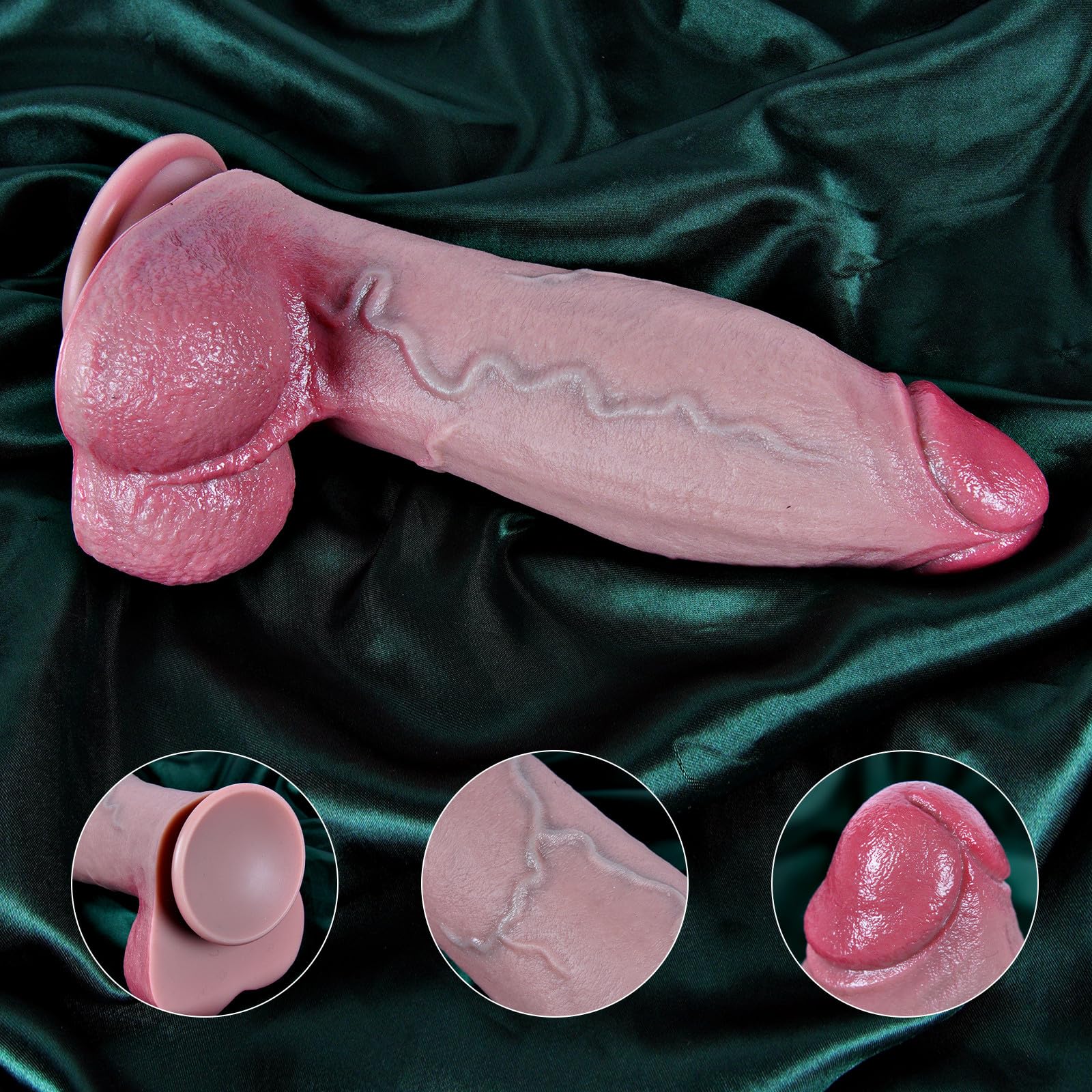 6.9 Inch Realistic Small Thick Dildo,2 Inch Diameter Wide Dual-Density Silicone Dildo with Big Suction Cup for Anal/G-Spot Stimulating,Cute Beginner Anal Dildo,Realistic Skin Feel for Men & Women