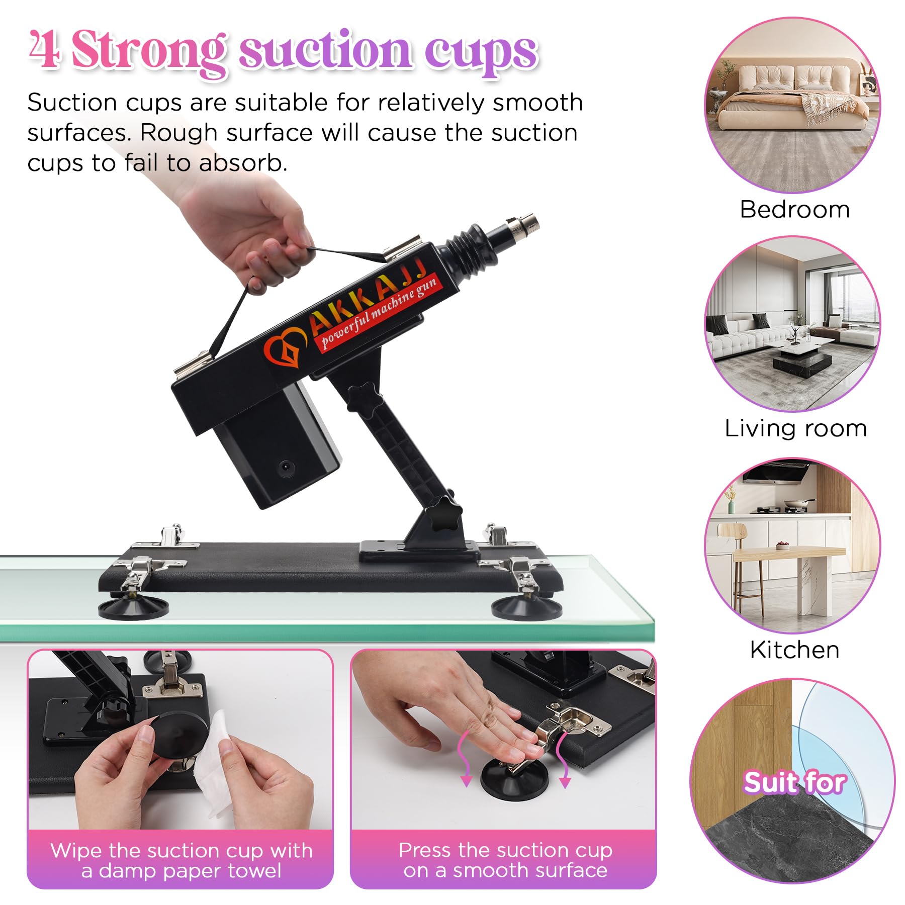 AKKAJJ Sex Machine with 8 Attachments,Automatic Thrusting Dildo,Adjustable Speed & Angles Dildo Machine for Couples/Solo Masturbation
