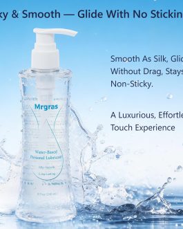 Personal Water-Based Premium Lube – Mrgras Sex Lube for Men, Women & Couples, Long-Lasting, Non-Staining & Easy Clean-Up, Safe for Toys & Latex Condoms, Ideal for Vaginal & Anal Use, 8 Fl Oz