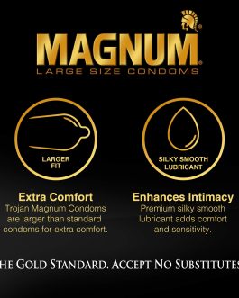 Trojan Magnum Ecstasy Large Size Condoms – 10 Count
