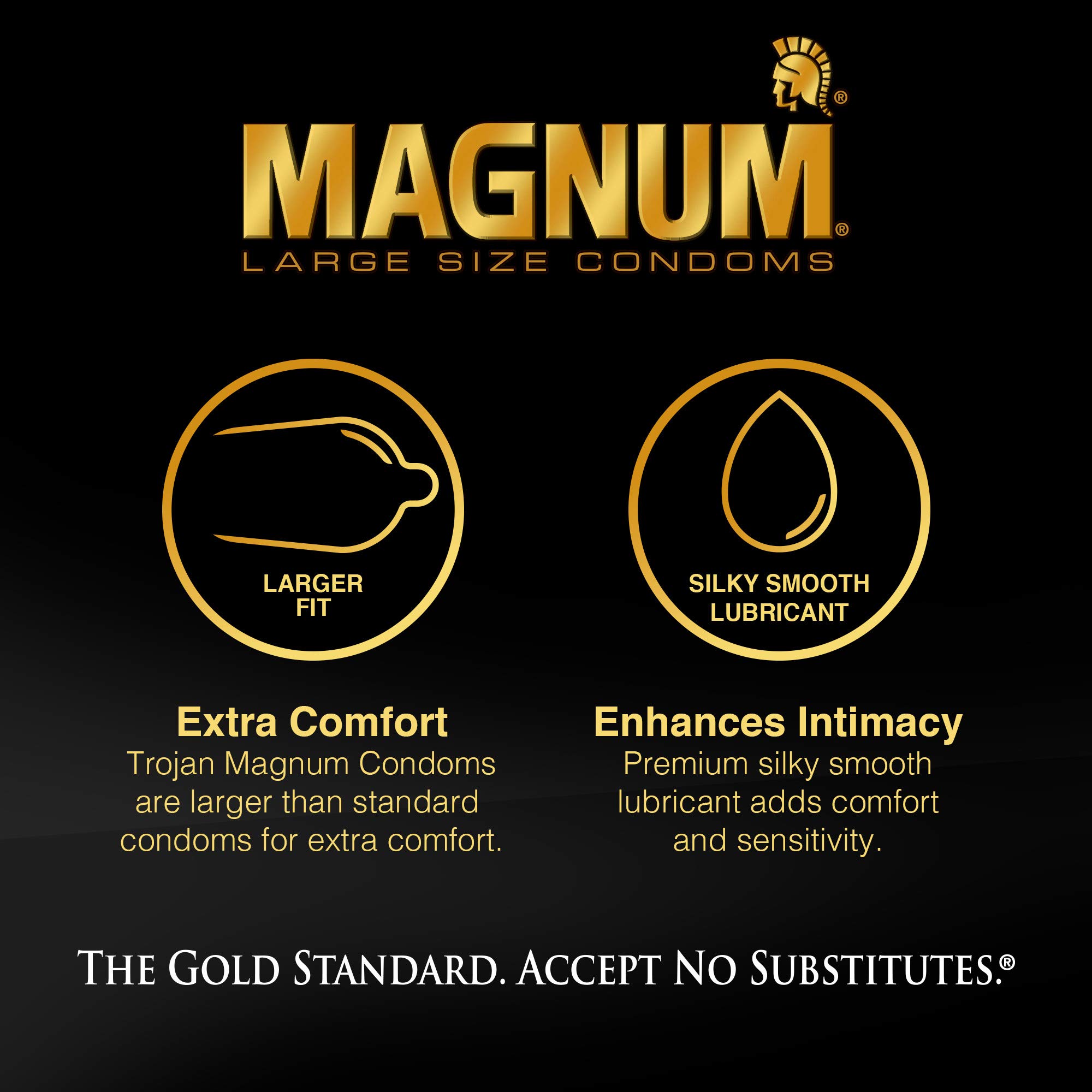 Trojan Magnum Ecstasy Large Size Condoms - 10 Count