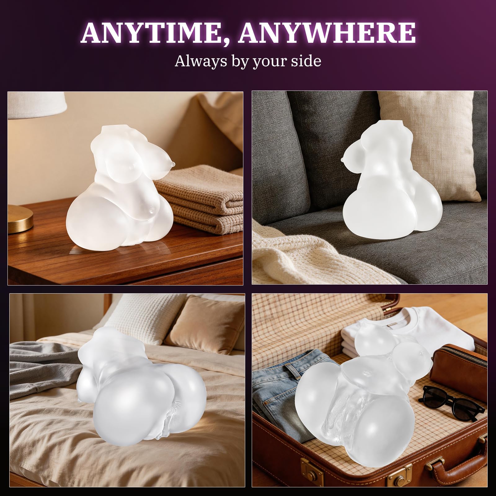Male Sex Doll Male Masturbator, 2.2LB BBW Sex Doll Pocket Pussy Sex Toy for Men, Realistic Sex Dolls with Dual Textured Vagina Anal Channels, Clear Pocket Pussy Big Ass Adult Toys for Men Masturbation