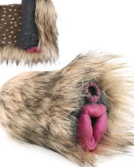 Dog Pussy Fantasy Furry Masturbator Black Realistic Vagina,Monster Pussy with Removable Fur Male Masturbator Sex Toys for Men,Realistic Silicone Vagina Anal Penis Stroker